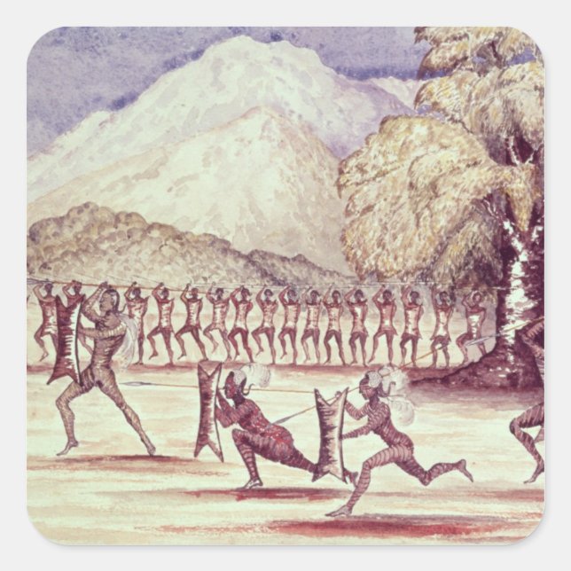 War Dance Square Sticker (Front)