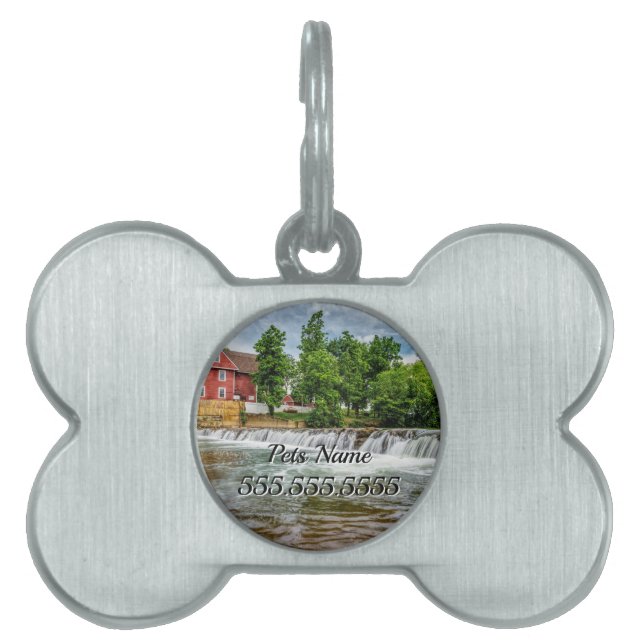War Eagle Mill And Waterfall Pet Tag (Front)