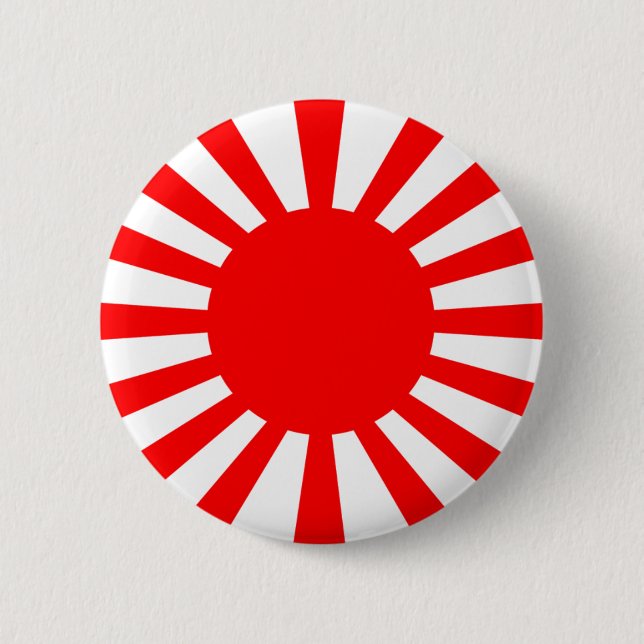 War Flag of the Imperial Japanese Army 6 Cm Round Badge (Front)