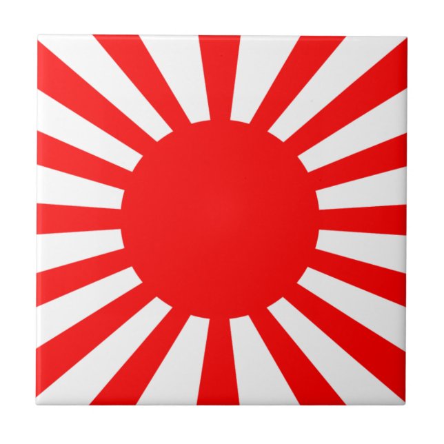 War Flag of the Imperial Japanese Army Ceramic Tile (Front)