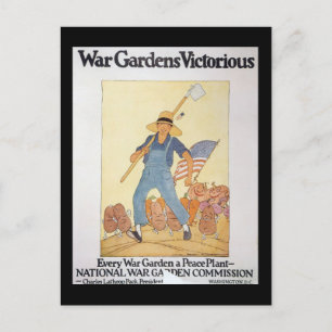 War Garden World War II Postcard