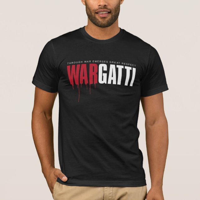 WAR GATTI on BLACK T-Shirt by TOE2TOE (Front)
