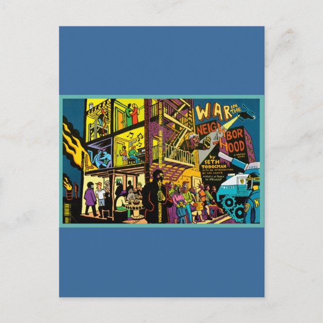 War in the Neighbourhood Cartoon Art Postcard (Front)