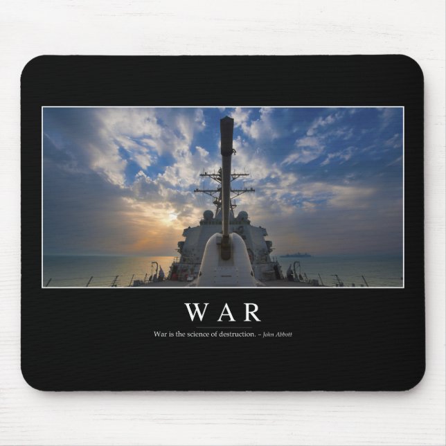 War: Inspirational Quote 2 Mouse Pad (Front)