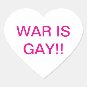 WAR IS GAY RIGHTS Hankamer Artjunkhaus Cosmic Love Heart Sticker