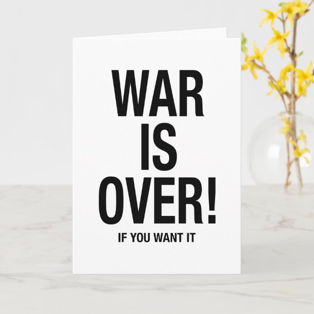 War is over card (Yellow Flower)