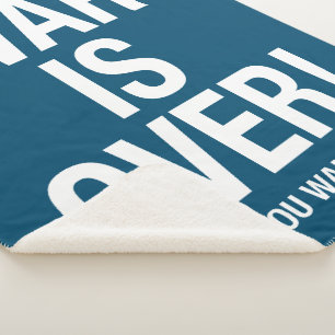 War is over sherpa blanket