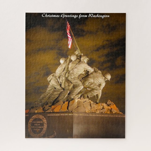 War Memorial Washington DC.Christmas Greetings Jigsaw Puzzle (Vertical)