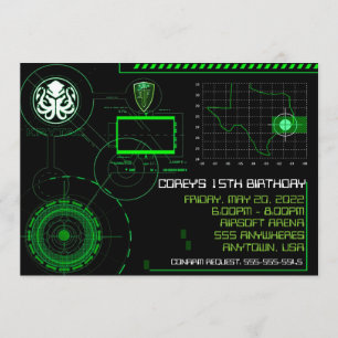 War Military Airsoft 5x7 Invite
