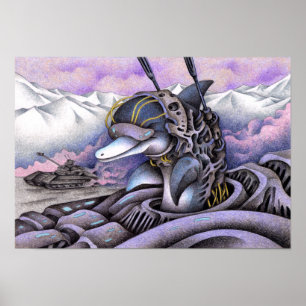War Military Dolphins Poster