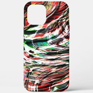 War of red ribbons against cyan iPhone 12 pro max case