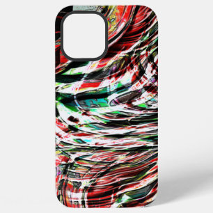 War of red ribbons against cyan iPhone 12 pro max case