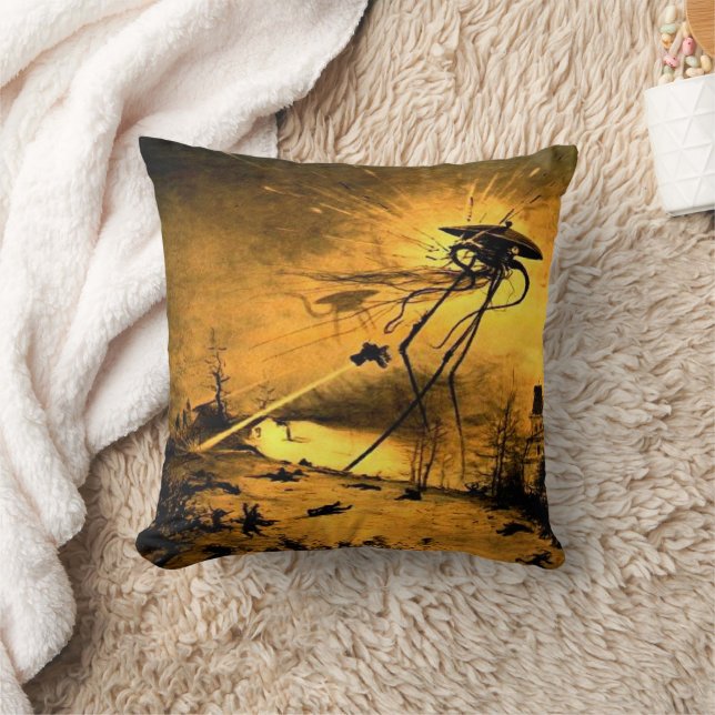 War of the Worlds H G Wells Scifi  Cushion (Blanket)