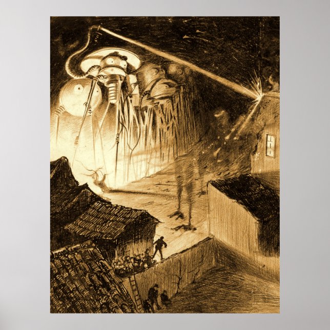 War Of The Worlds Heat Ray At Chobham Road Poster (Front)