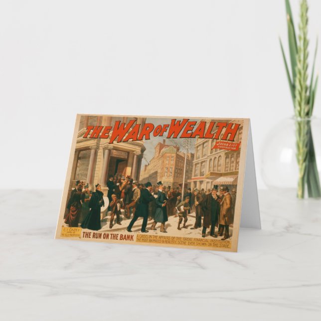 War of Wealth - 1895 Greeting Card (Front)