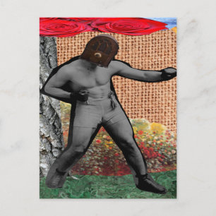 War & Peace & The Narcissist(Surrealist Collage) Postcard