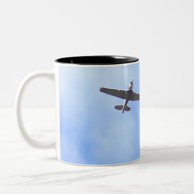 War plane Two-Tone coffee mug (Left)