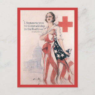 War Postcards, Vintage Red Cross Postcard