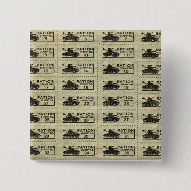 War Ration Stamp pin (Front)