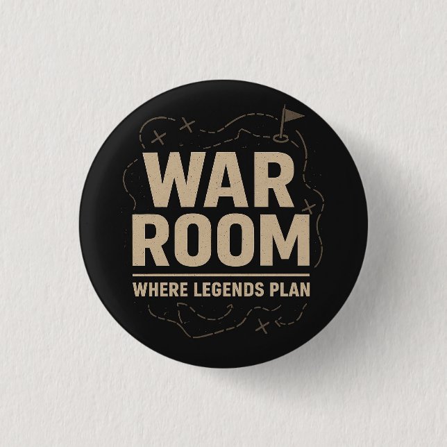 War Room Mindset — Focus, Strategy & Discipline 3 Cm Round Badge (Front)