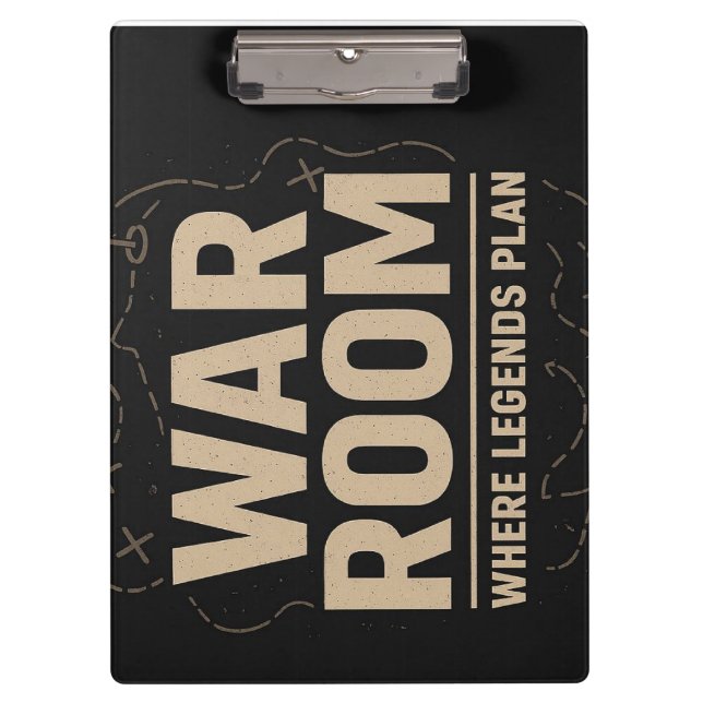 War Room Mindset — Focus, Strategy & Discipline Clipboard (Front)