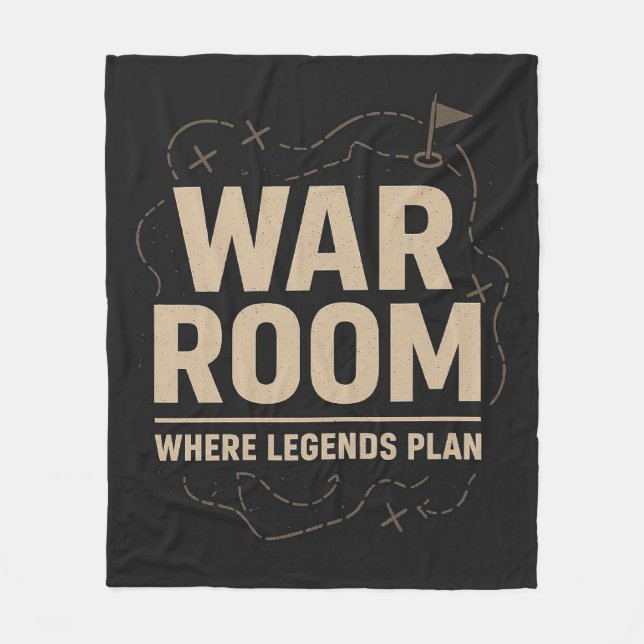 War Room Mindset — Focus, Strategy & Discipline  Fleece Blanket (Front)