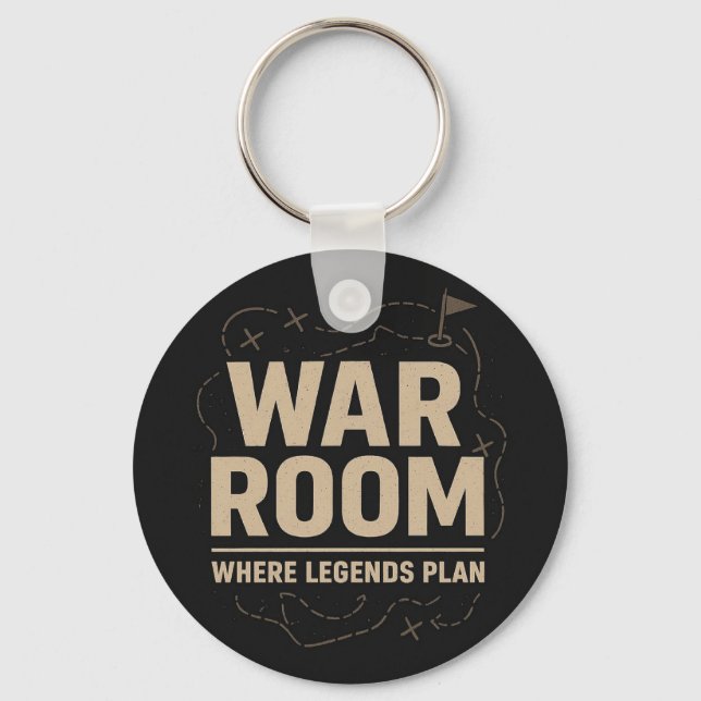 War Room Mindset — Focus, Strategy & Discipline Key Ring (Back)