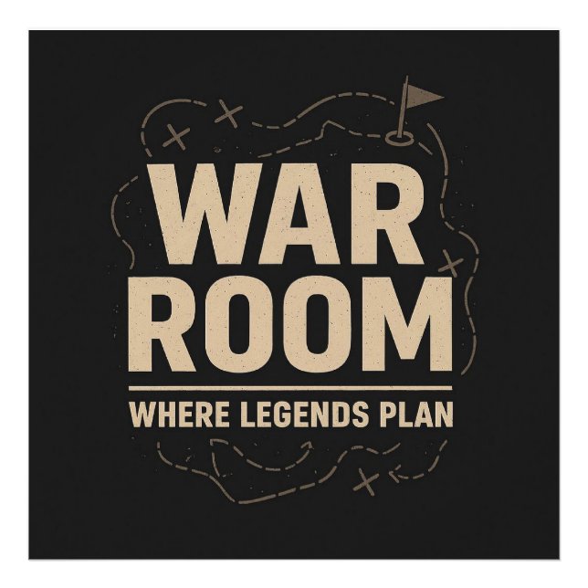 War Room Mindset — Focus, Strategy & Discipline Photo Print (Front)
