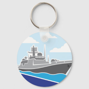 War Ship Key Ring