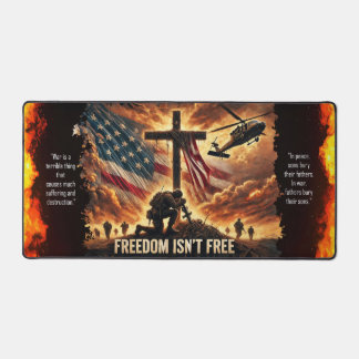 War Veterans and Peace - Army soldiers Desk Mat