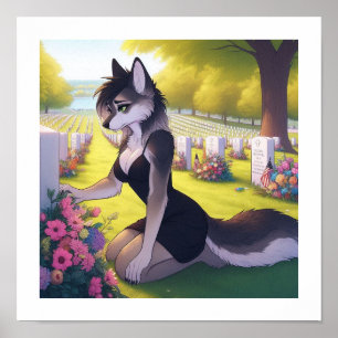 War Widow Wolf Poster