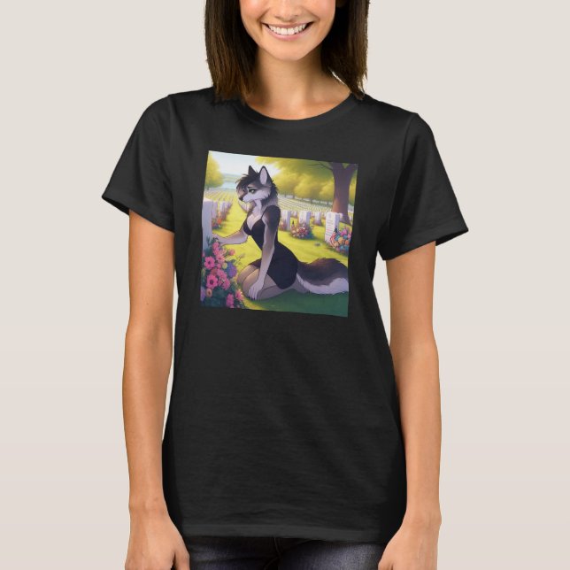 War Widow Wolf  T-Shirt (Front)