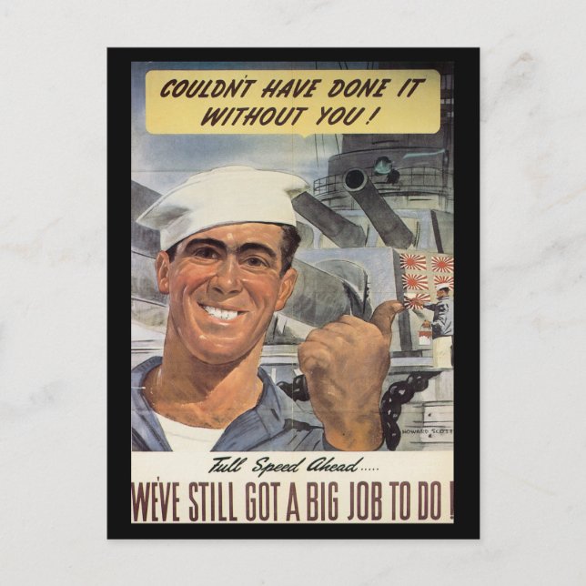 War Work Effort - Navy, World War Postcards (Front)