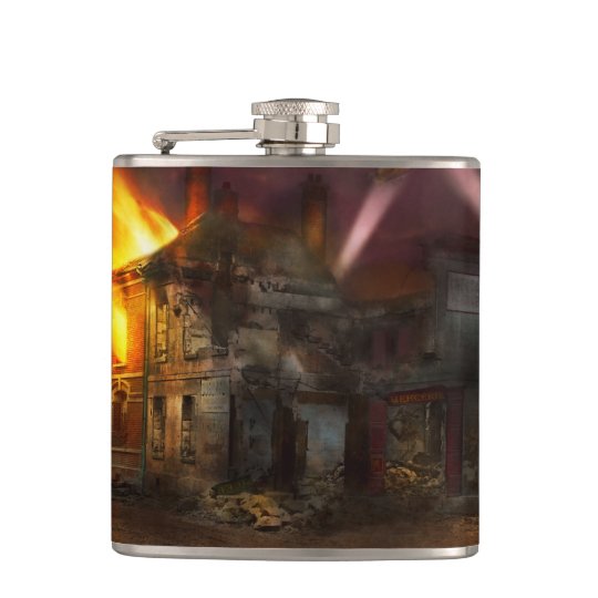 War - WWI - Not fit for man or beast 1910 Hip Flask