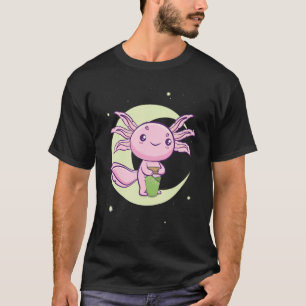 Warabi Mochi Drink Space Axolotl Ambystoma Mexican T-Shirt