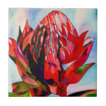 Waratah Australian native flower watercolor Ceramic Tile<br><div class="desc">Colourful  Australian native flower painting design of a large Waratah flower symbol for NSW and Australian flora icon. This beautiful colourful botanical  design is from an original painting.</div>