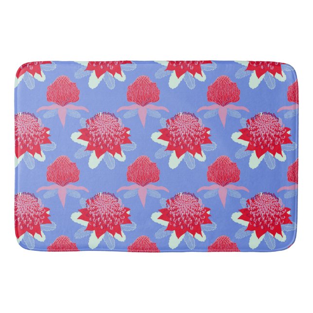 Waratah Bath Mat (Front)