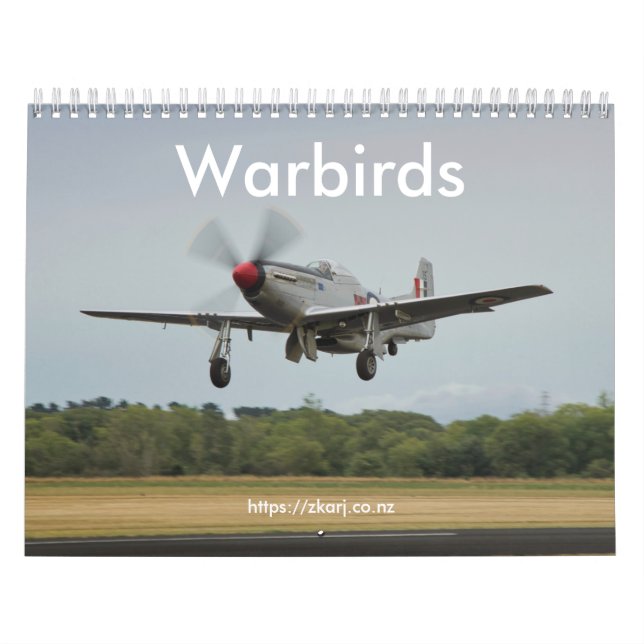 Warbirds — ZK-ARJ (medium, 2-page month) Calendar (Cover)