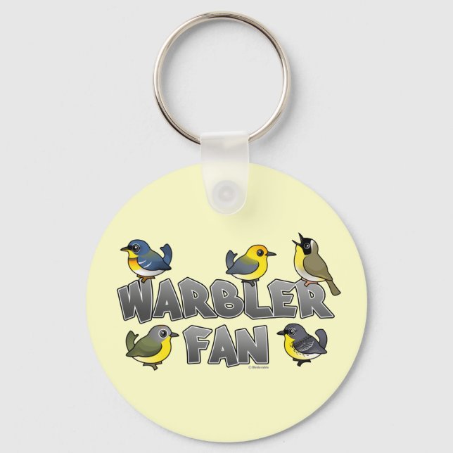 Warbler Fan Key Ring (Front)