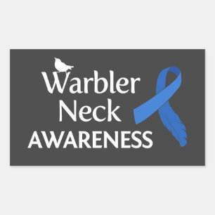 Warbler Neck Awareness Rectangular Sticker