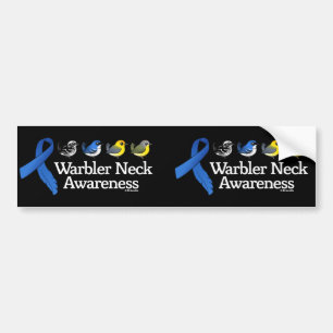 Warbler Neck Awareness Ribbon Bumper Sticker