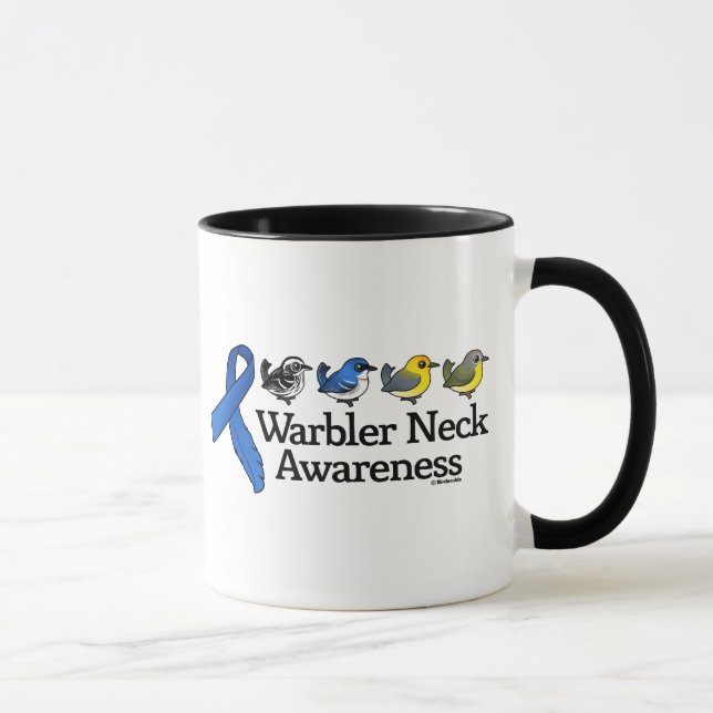 Warbler Neck Awareness Ribbon Mug (Right)