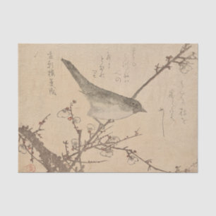 Warbler on Plum Branch by Kubo Shunman Tissue Paper