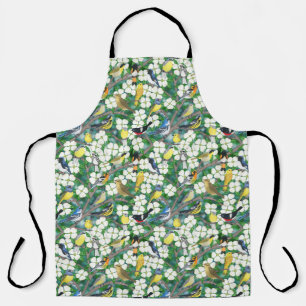 warblers in the flowering dogwood apron