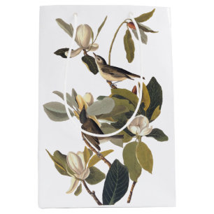 Warbling Flycatcher Kingbirds Vintage Audubon art Medium Gift Bag