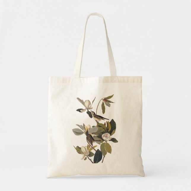 Warbling Flycatcher Kingbirds Vintage Audubon art Tote Bag (Front)
