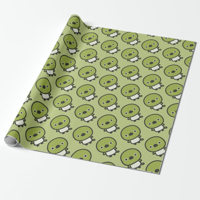 Warbling white-eye wrapping paper (Unrolled)