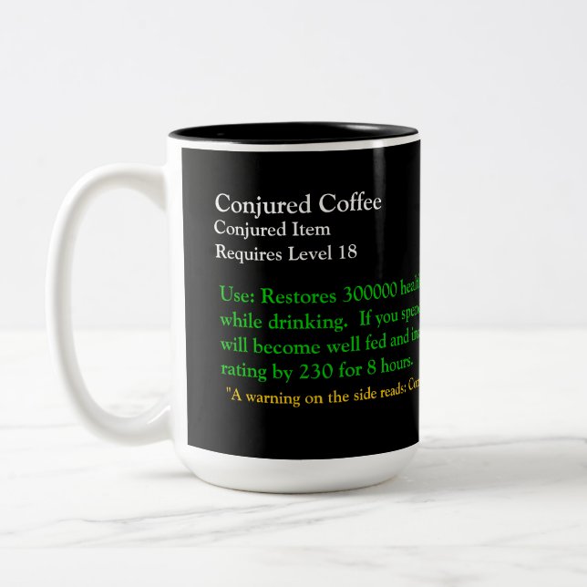 Warcraft Mug - Conjoured Coffee - UPDATED (Left)