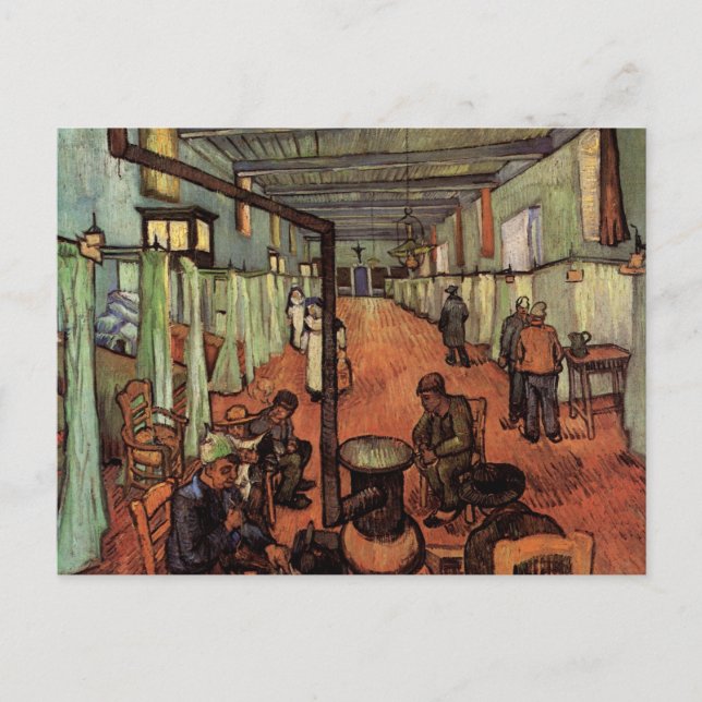 Ward in the Hospital in Arles by Vincent van Gogh Postcard (Front)