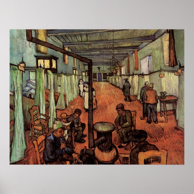 Ward in the Hospital in Arles by Vincent van Gogh Poster (Front)